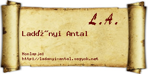 Ladányi Antal névjegykártya